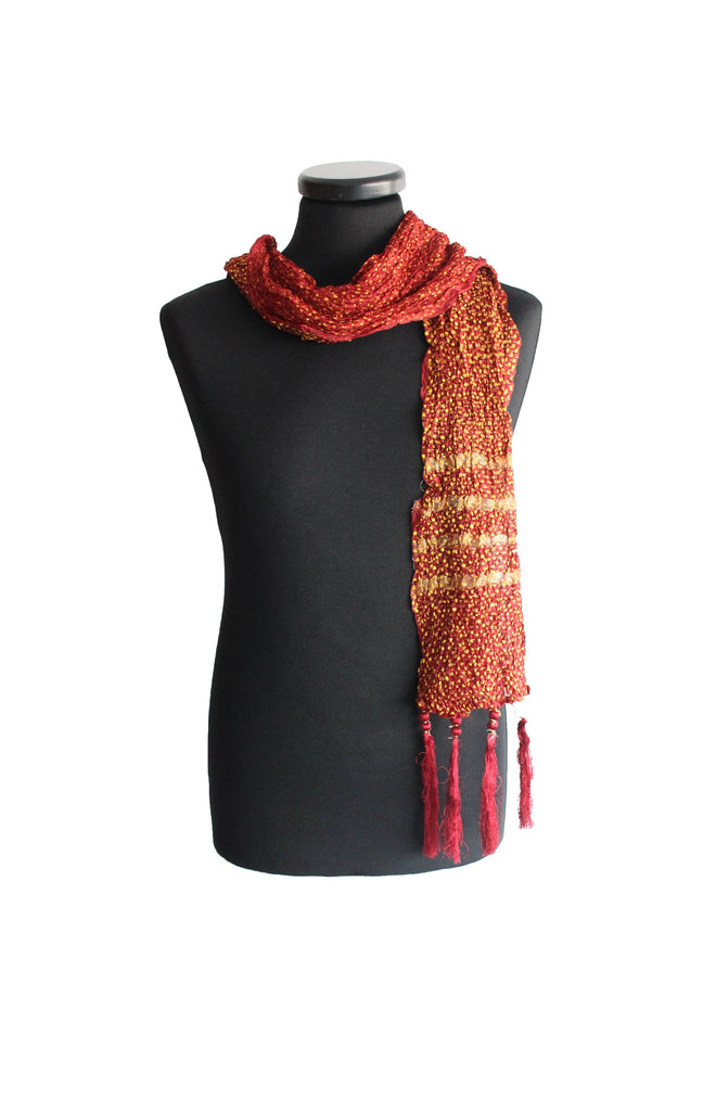 Red and Orange Sherwani Scarf