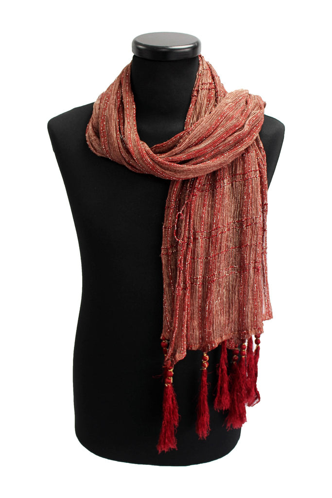 Sparkly Red Sherwani Scarf - Sherwani King -