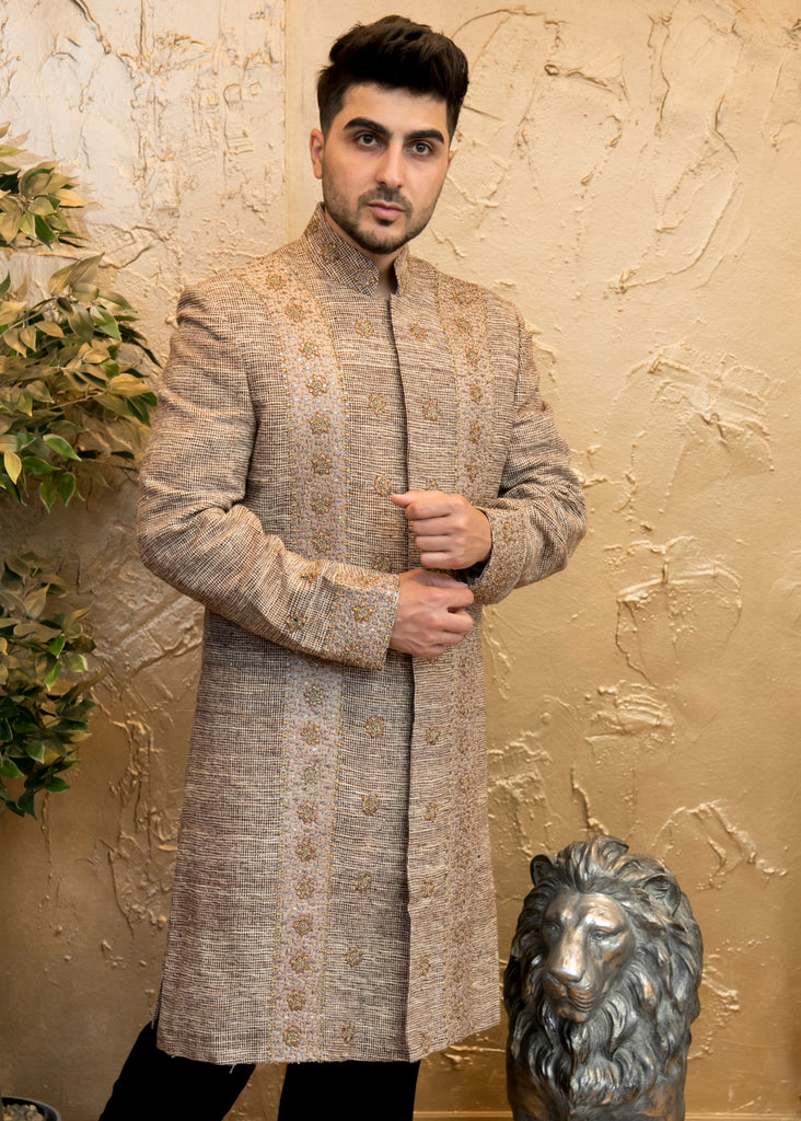 Jutewood Full Embroidered Sherwani