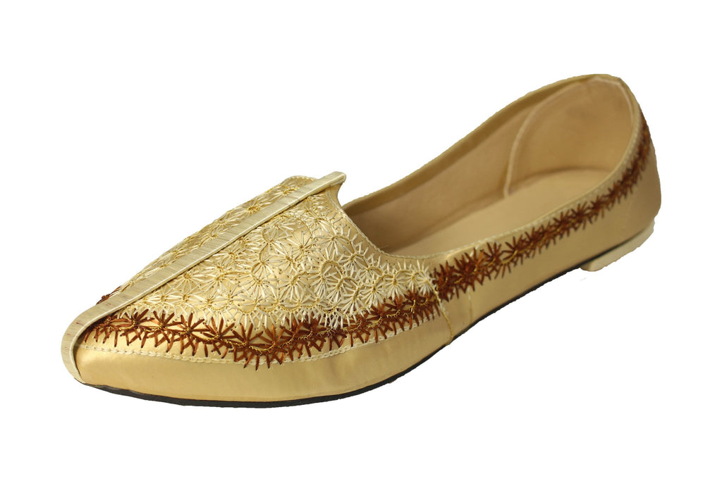 Chirala- Beige Mojri Khussa Shoes - Sherwani King - - 1