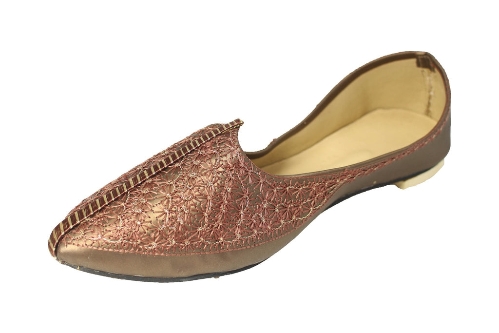 Fatehpur- Brown Mojri Khussa Shoes - Sherwani King - - 1