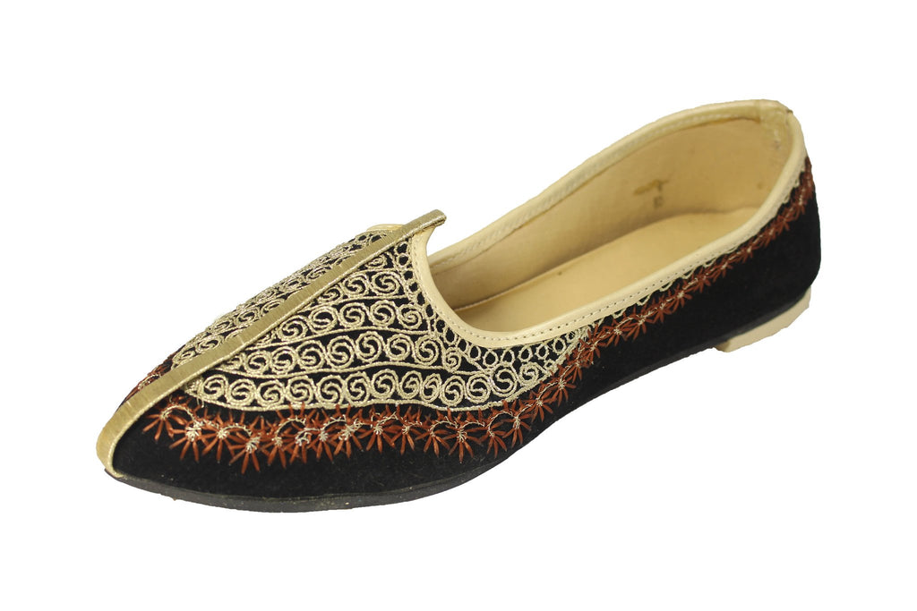 Gohana- Black Mojri Khussa Shoes - Sherwani King - - 1