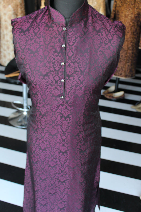 Purple Brocade Salwar Kameez