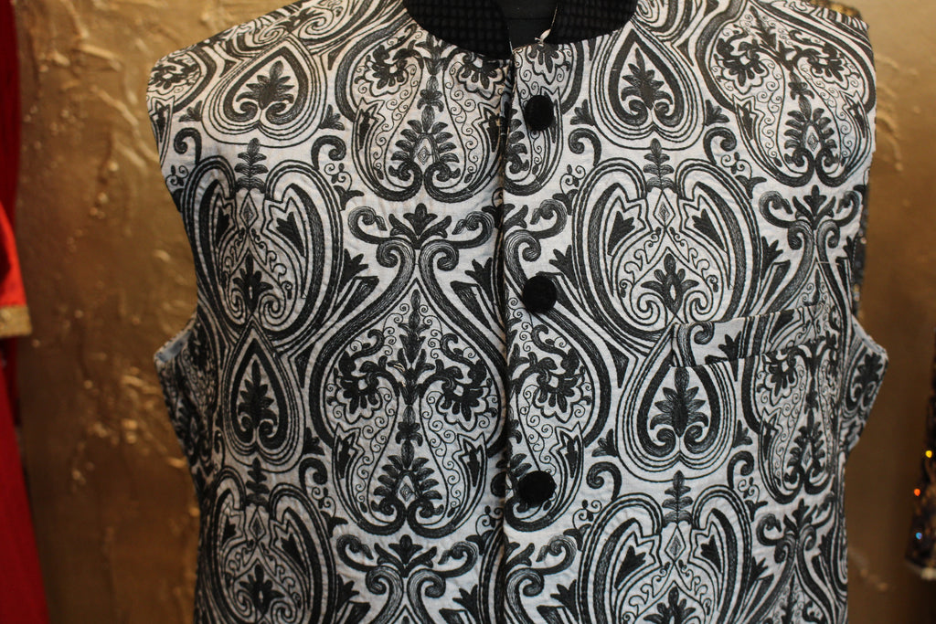 Silver sales paisley waistcoat