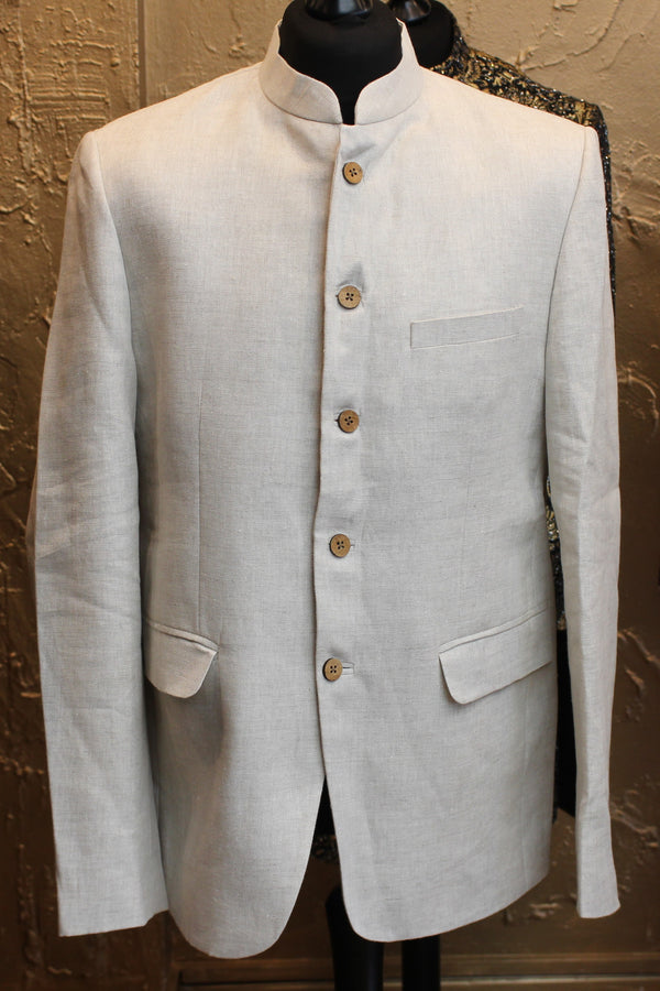 Plain Beige Jodhpuri Jacket