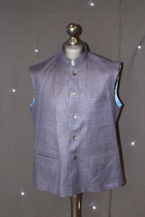 Navy Pakistani Waistcoat