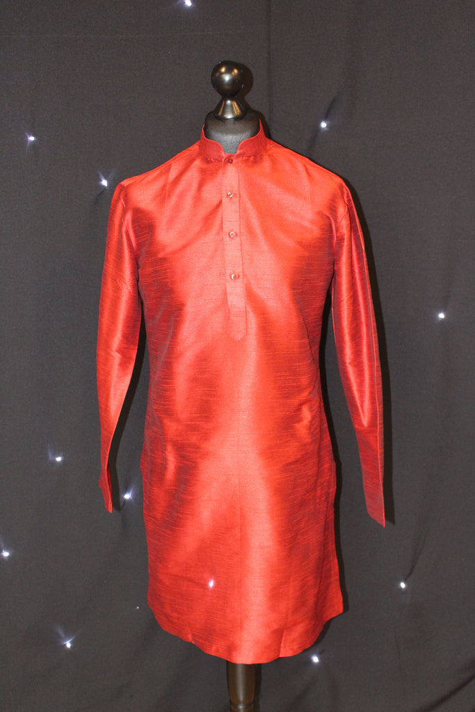 Red Kurta with Trousers Bollywood Indian Suit