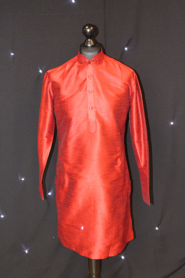 Red Kurta with Trousers Bollywood Indian Suit