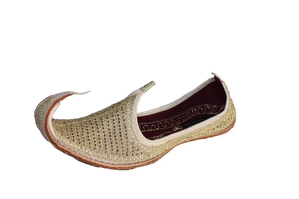 Amod- Gold Mojari Shoes