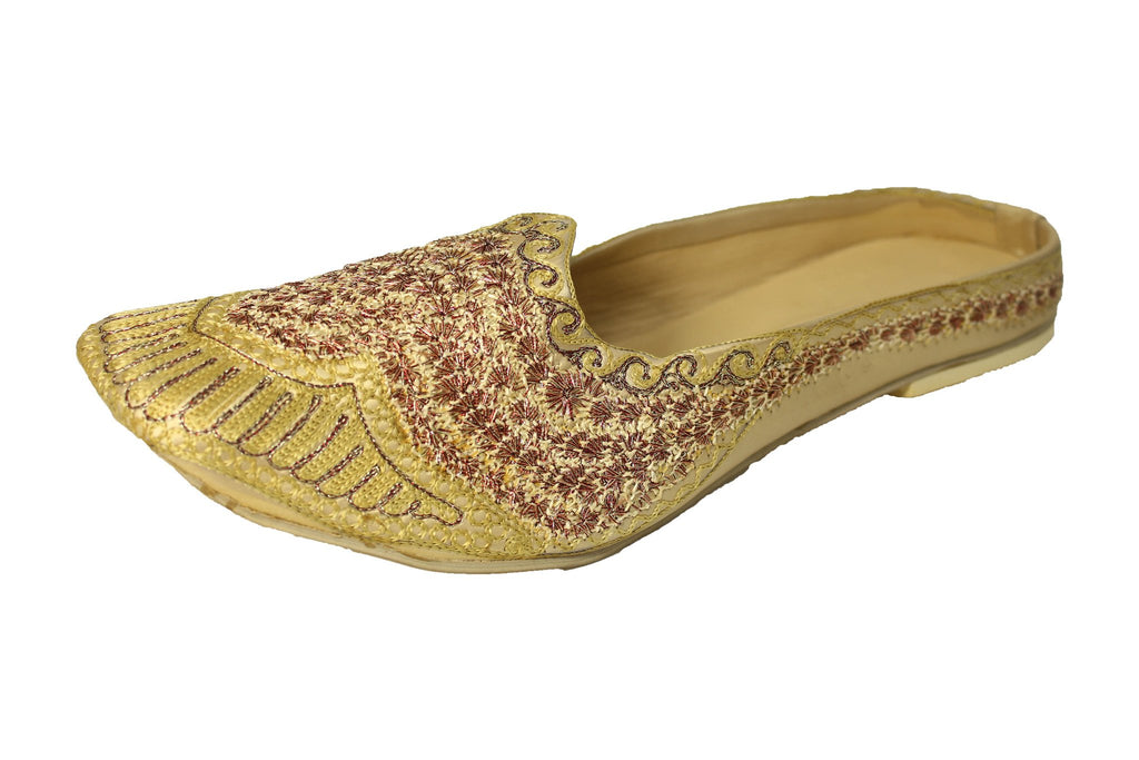 Lonavia- Gold Mojri Khussa Shoes - Sherwani King - - 1