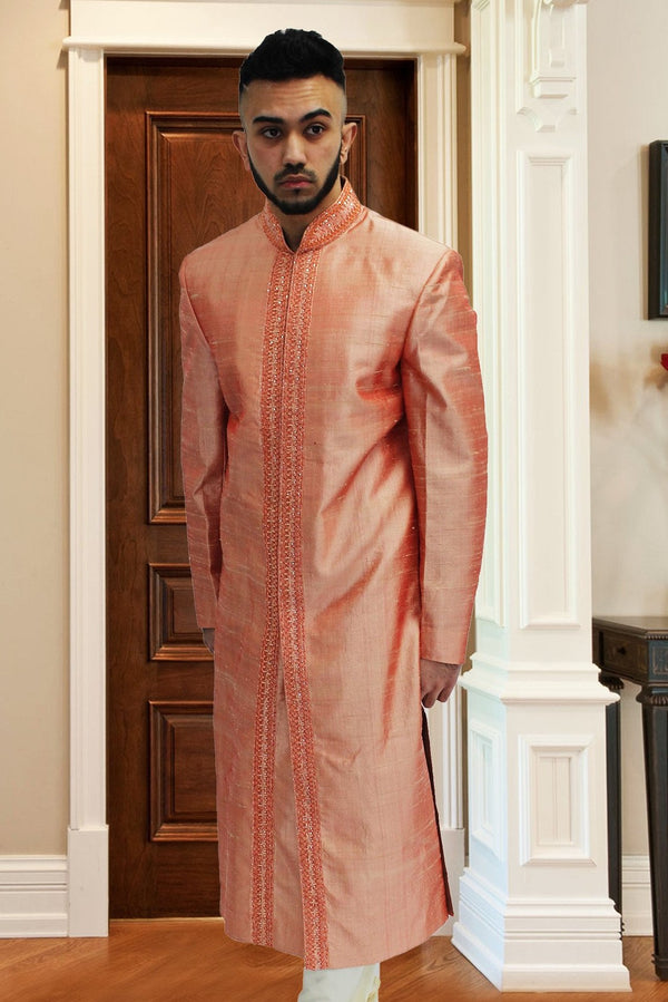 Apricot Indian Bollywood Sherwani