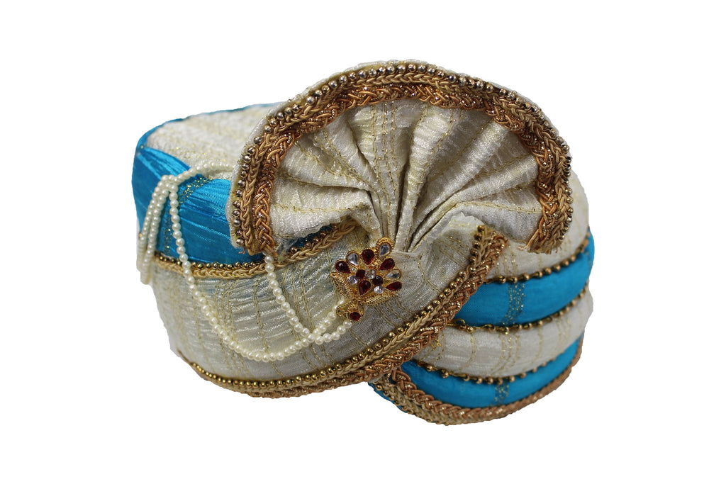 Koratla - White and Blue Kulla Hat