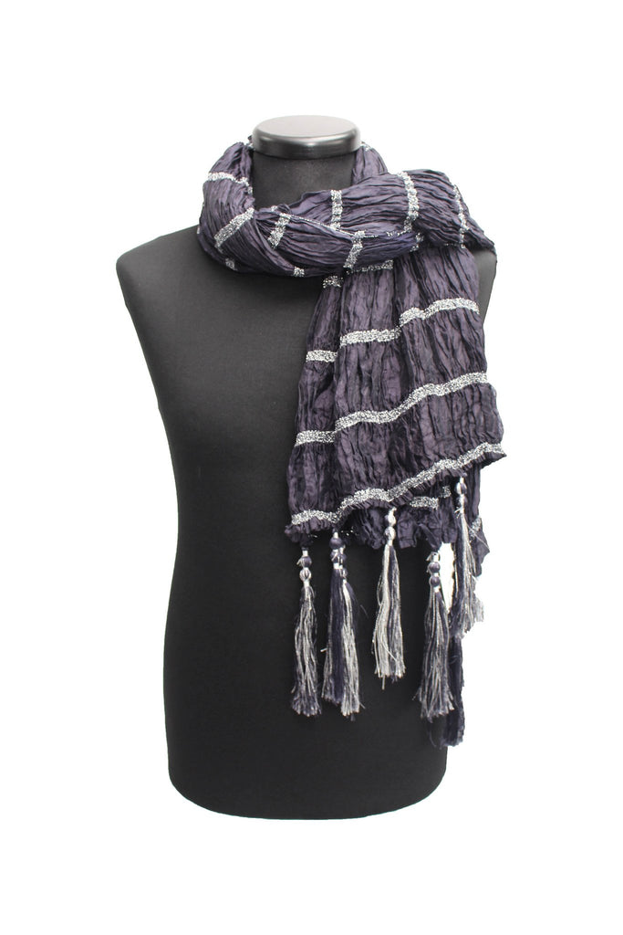 Navy & Silver Sherwani Scarf - Sherwani King -