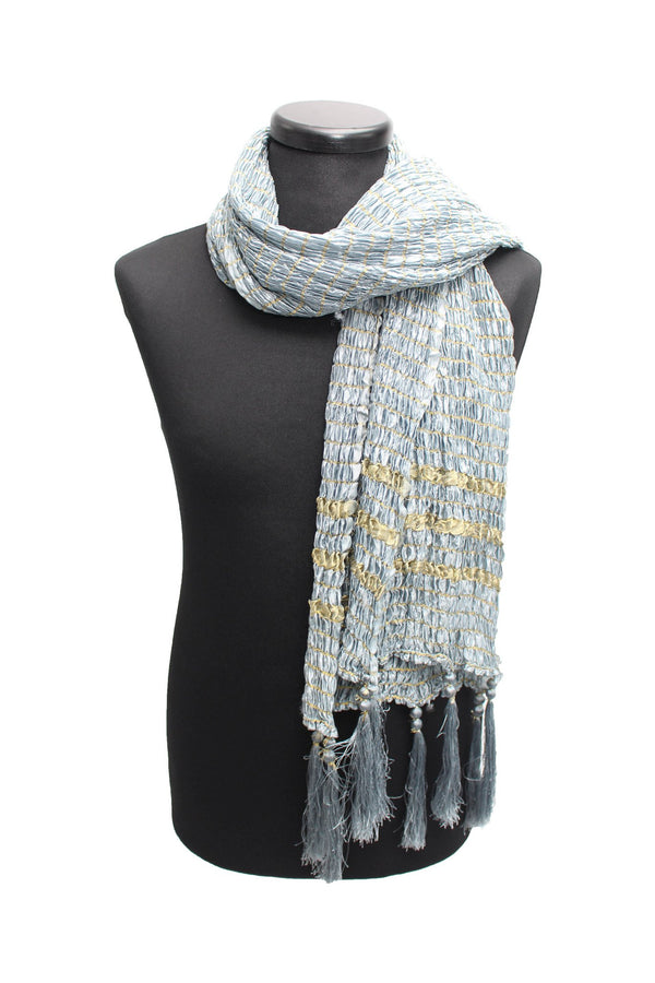 Silver & Gold Sherwani Scarf - Sherwani King -